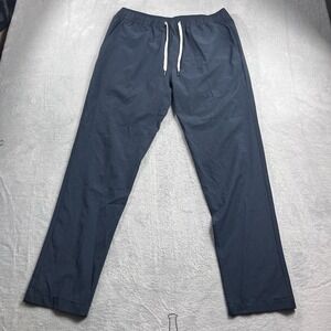 Fair Harbor Pants Khaki Navy Blue Pull On Stretch Size Large XL Drawstring Lined